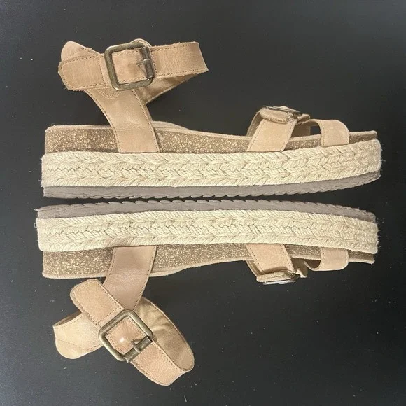 AETREX Leather Paula Arch Support Platform Sandals Espadrille EU 40 US 9-9.5 - Picture 8 of 11